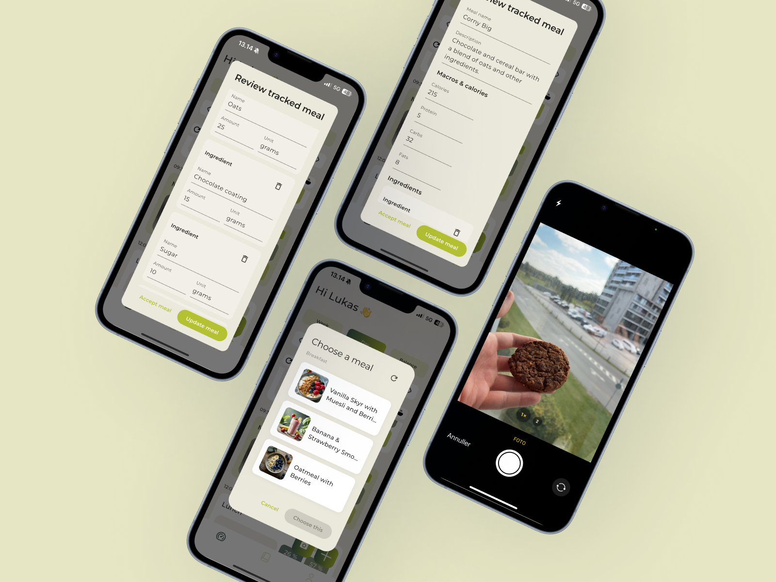 Nutrition app for football players
